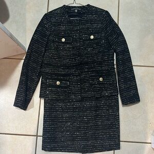 Black and gold dog show suit with pockets